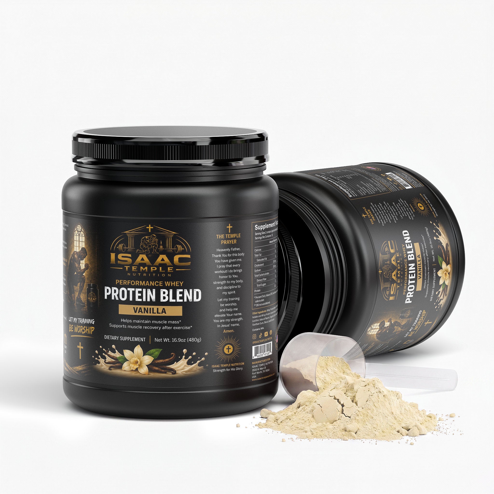Performance Whey Protein Blend (Vanilla) Isaac temple nutrition