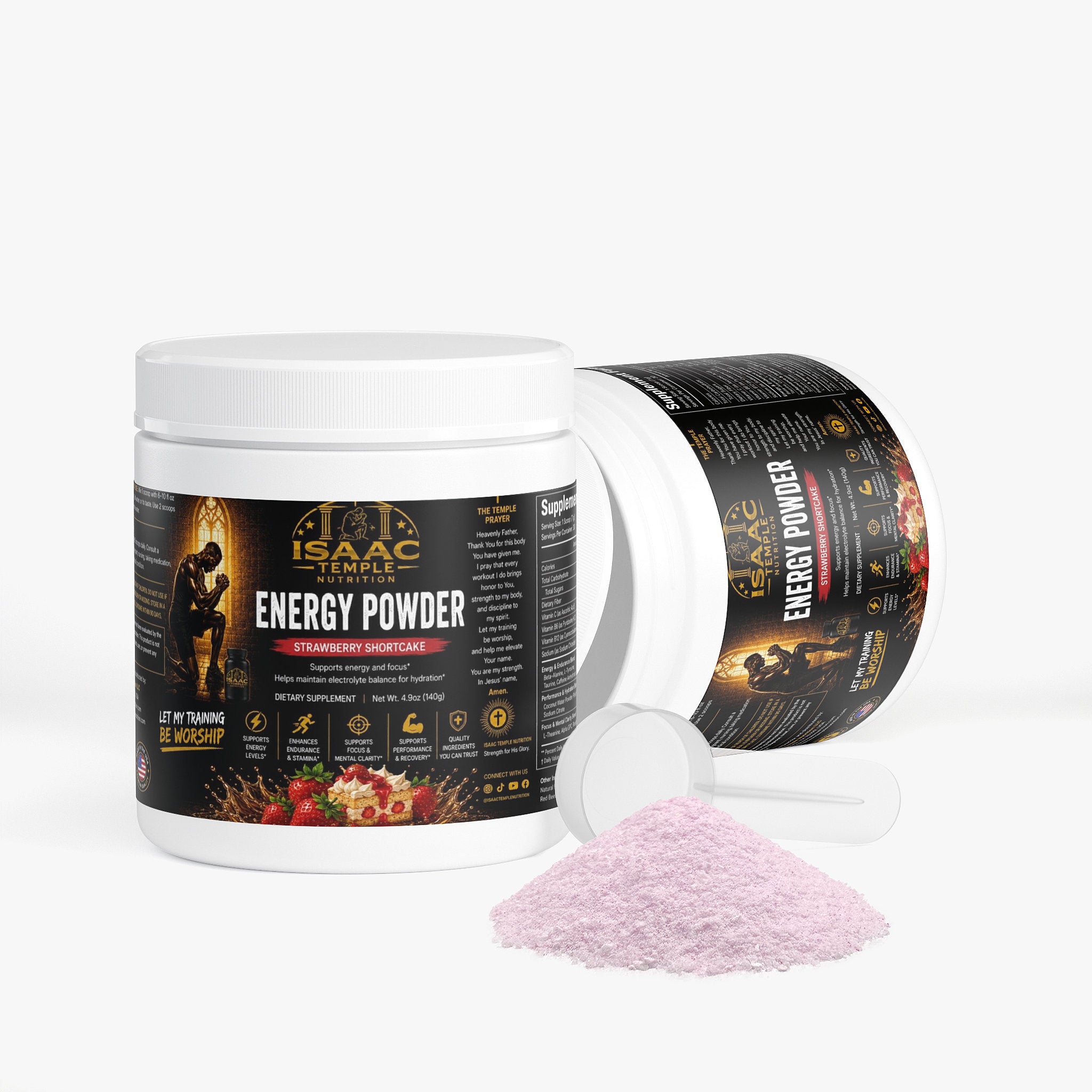 Energy Powder (Strawberry Shortcake) Isaac temple nutrition