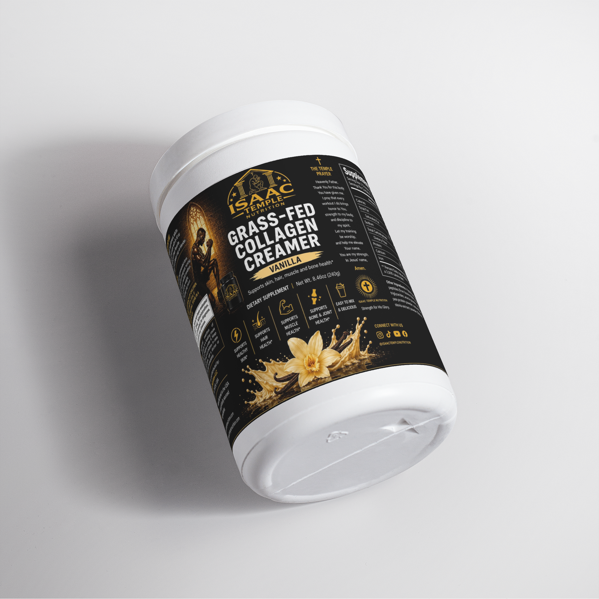 Grass-Fed Collagen Creamer (Vanilla) Isaac temple nutrition