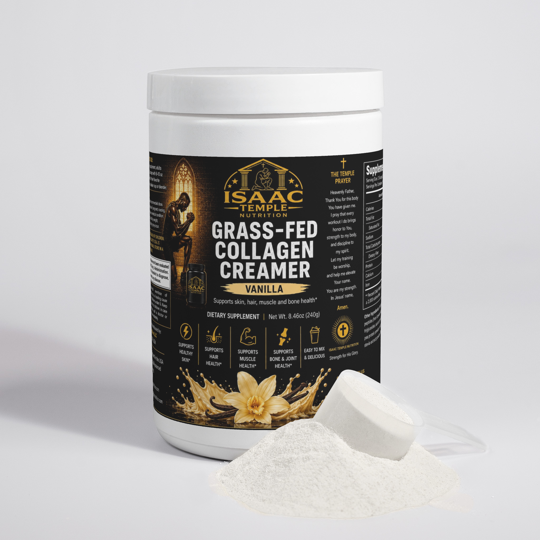 Grass-Fed Collagen Creamer (Vanilla) Isaac temple nutrition