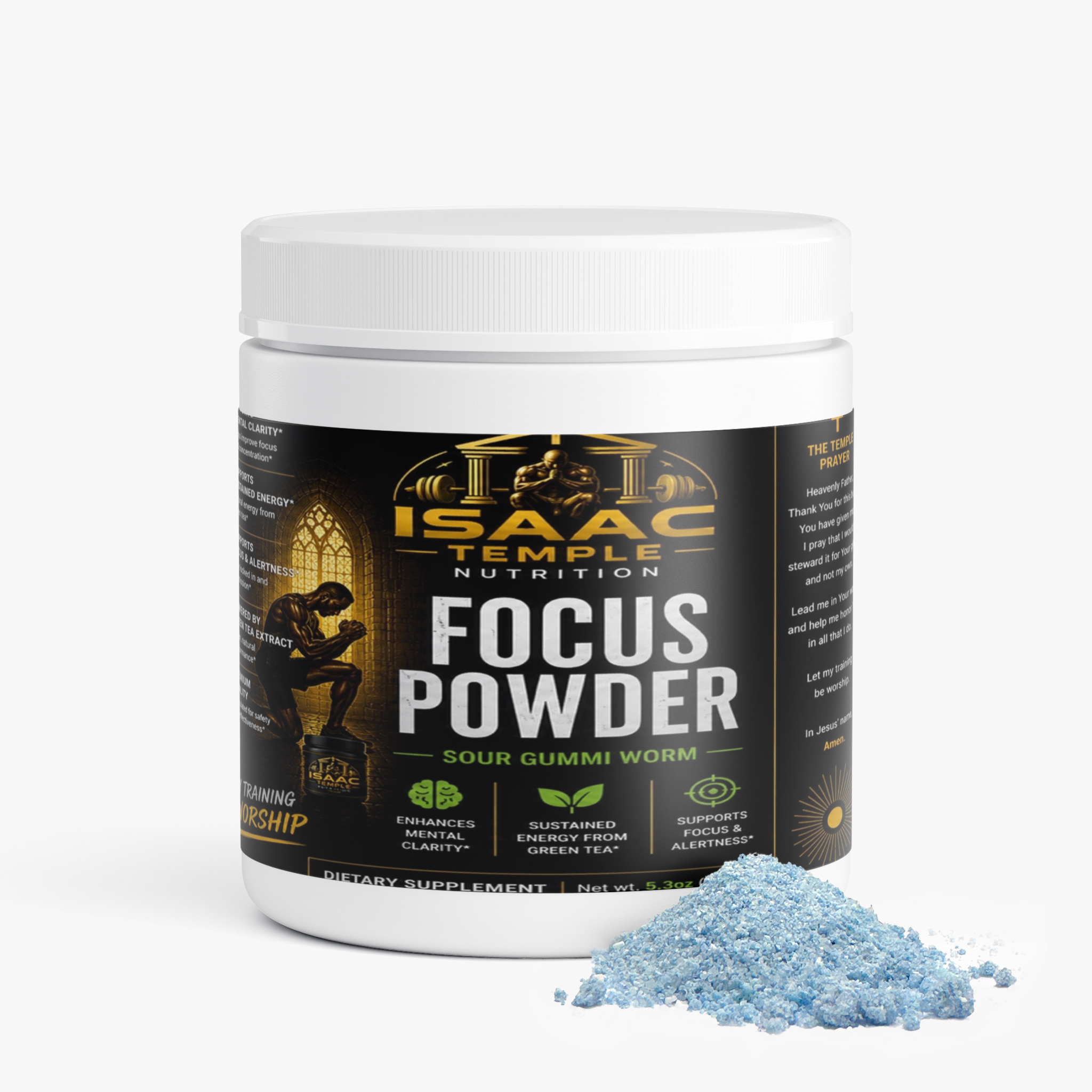 Focus Powder (Sour Gummi Worm) Isaac temple nutrition