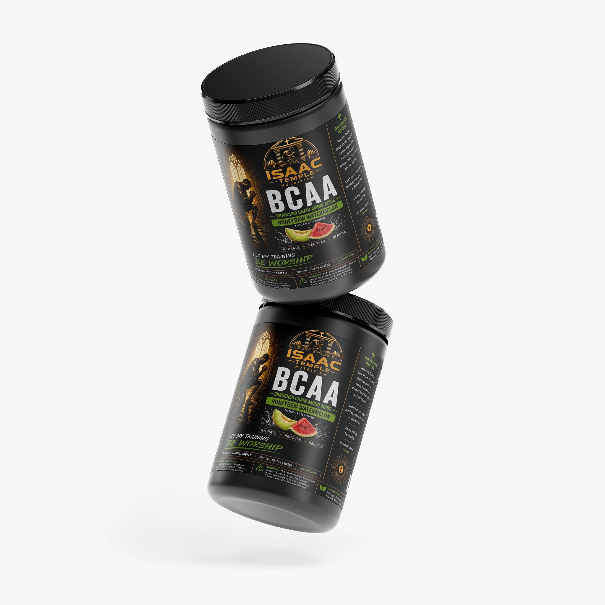 BCAA Post Workout Powder (Honeydew/Watermelon) Isaac Temple Nutrition