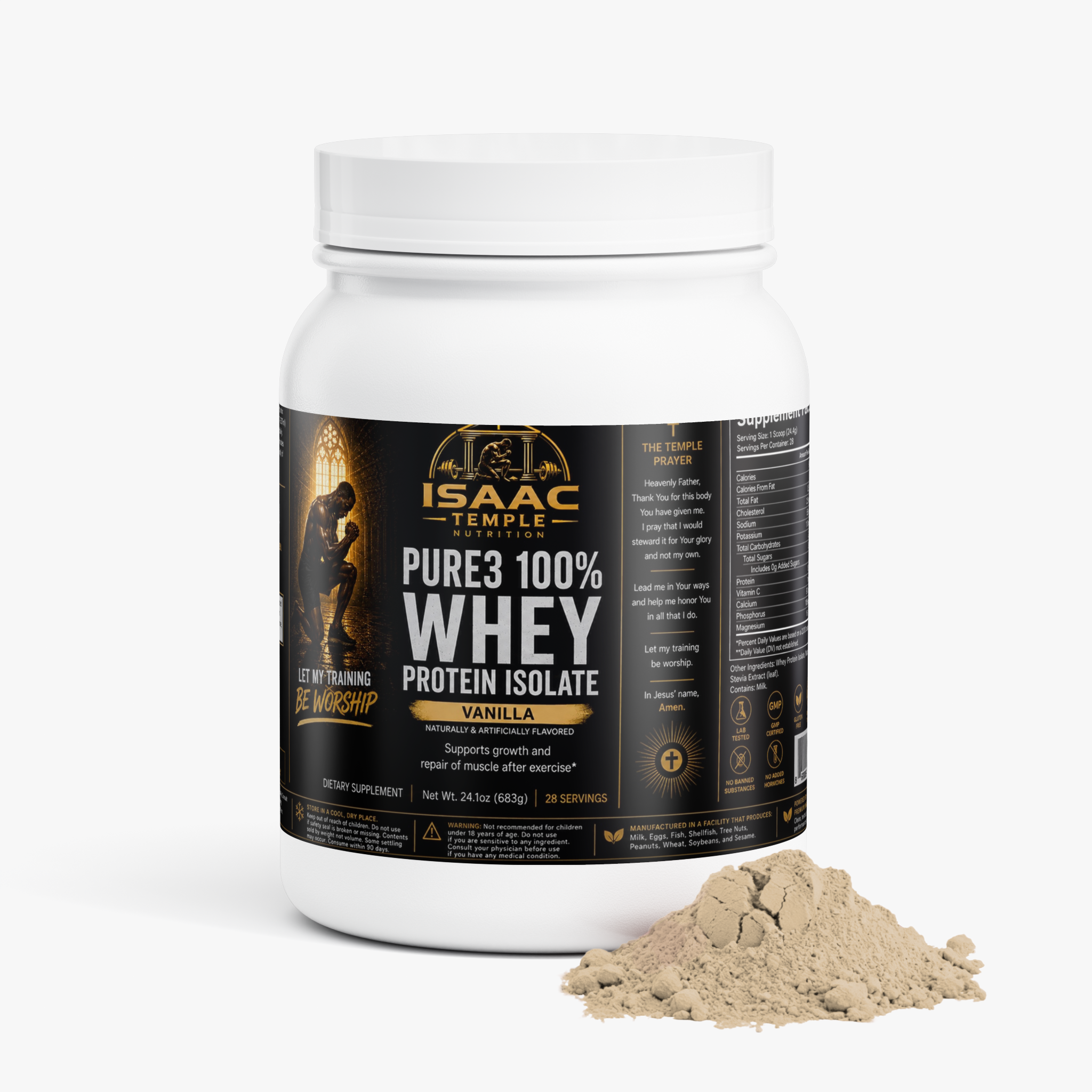 Pure3 100% Whey Protein Isolate (Vanilla)