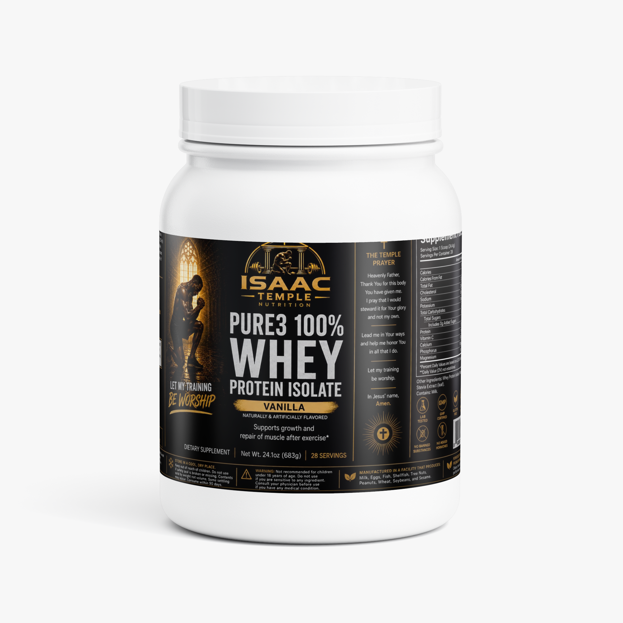 Pure3 100% Whey Protein Isolate (Vanilla)