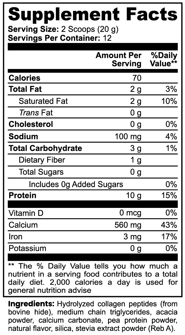 Grass-Fed Collagen Creamer (Vanilla) Isaac temple nutrition