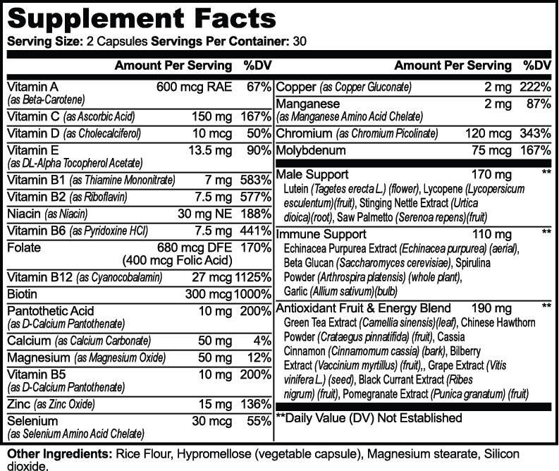 Complete Multivitamin Isaac temple nutrition