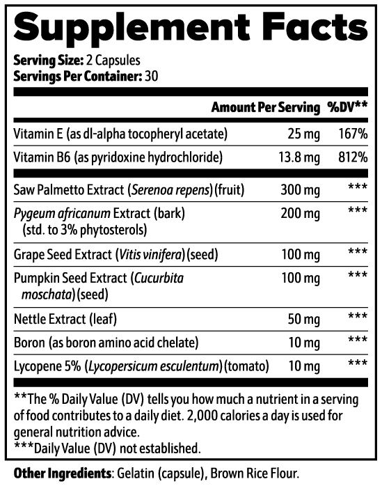 Prostate Support Isaac temple nutrition